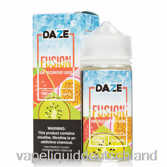 Geeiste Kiwi-Passionsfrucht-Guave – 7 Daze Fusion – 100 Ml 0 Mg Vape-Flüssigkeit